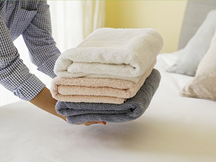 Linge de toilette dans un hôtel