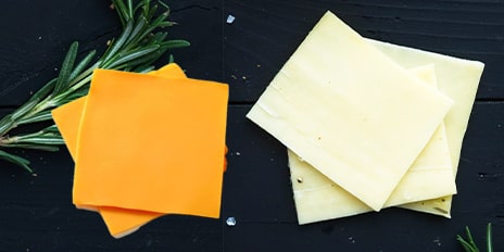 Fromages pour burger en gros plan