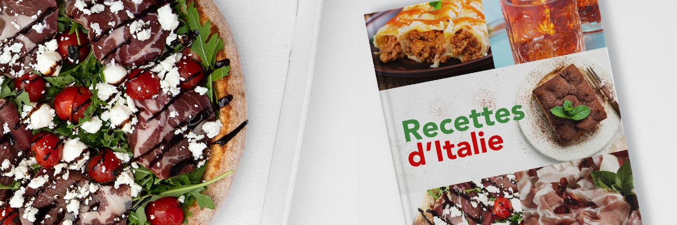 Pizza milanaise et livret de Recettes d'Italie METRO