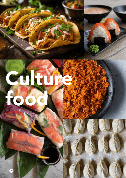 Montage de plats du monde