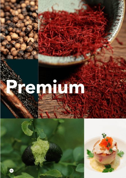 Montage d’ingrédients dits premiums