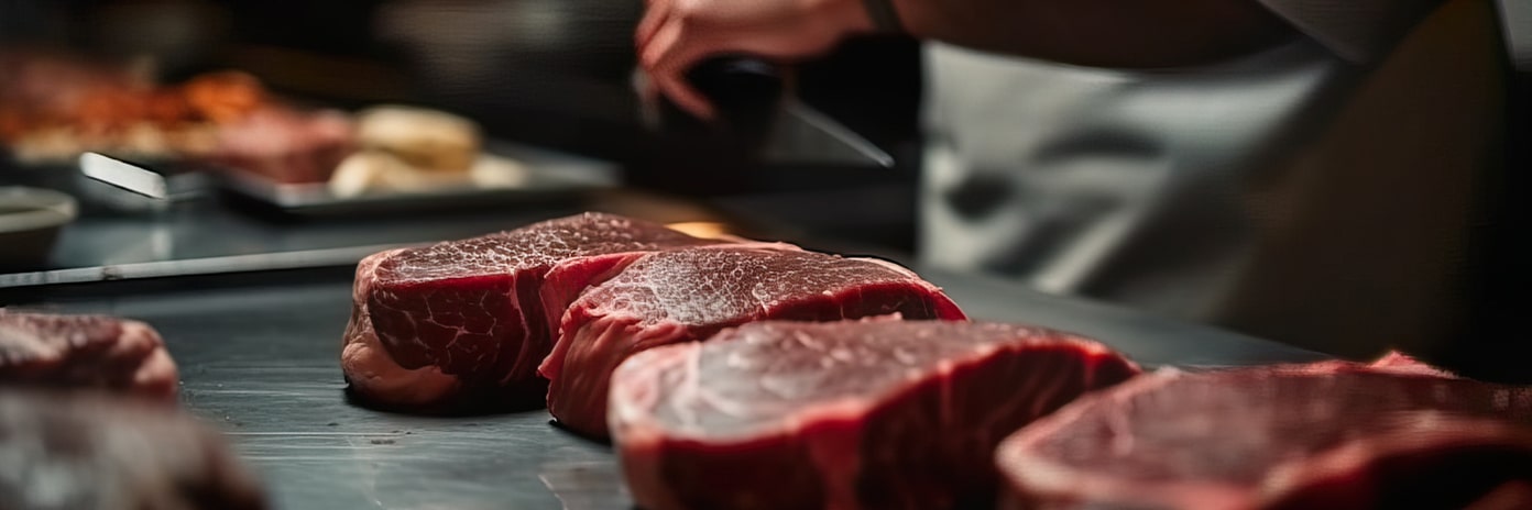 Morceaux de viande bovine