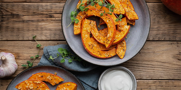 Tranches de citrouille rôties