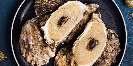 Recette de chef - Huître de Camargue grillée, émulsion artichaut barigoule