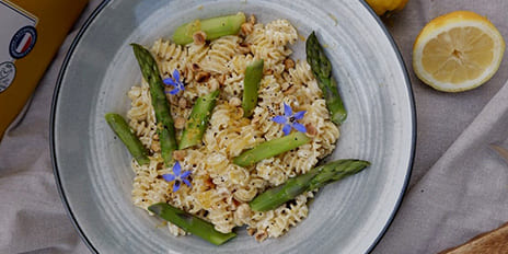 Recette de chef – Radiatoris ricotta, citron et asperges