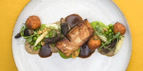 Recette de chef - Poitrine de veau confite, morilles, petits pois - Tiphaine Mollard