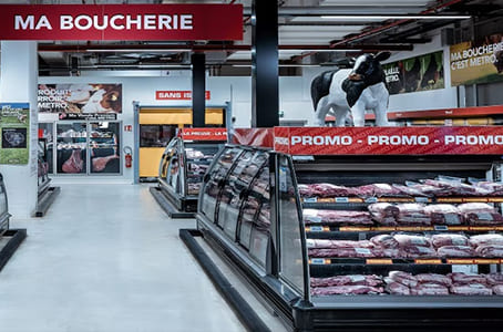 Rayon boucherie d’une halle METRO