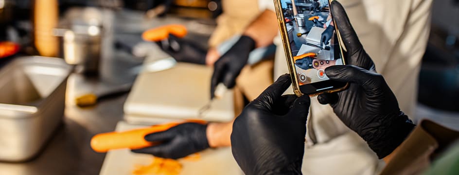 Prise de vidéo dans un restaurant pour la stratégie réseaux sociaux