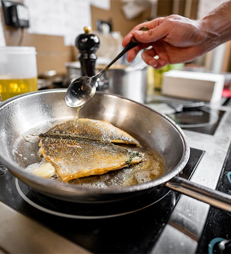 Poisson cuit à la poêle