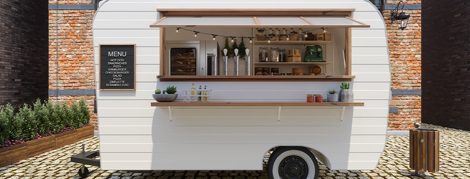Food truck style caravane vintage
