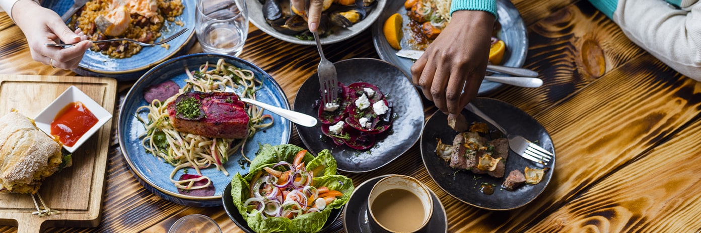 Dégustation de plusieurs plats