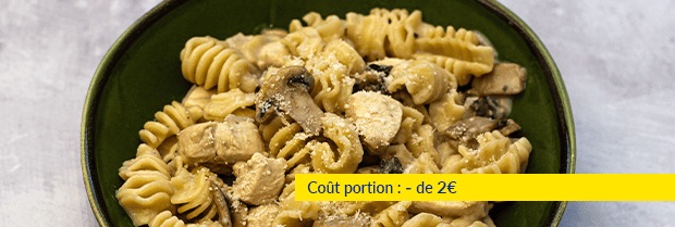 Recette de chef - Pastasotto poulet et champignons