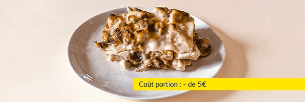 Recette de chef - Lasagne Poulet Champignons