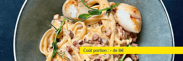 Recette de chef - Linguine St Jacques et chorizo