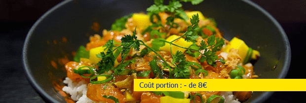 ecette de chef - Poké saumon mango