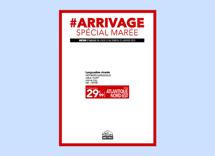 Affiche METRO - #Arrivage spécial marée
