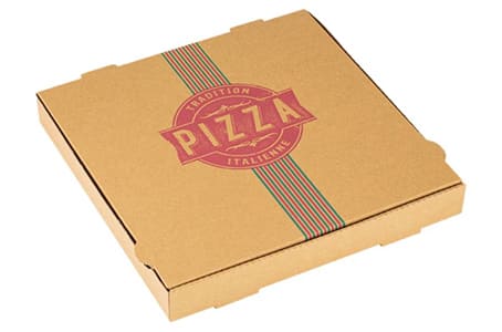 Boîte en carton de pizza à emporter