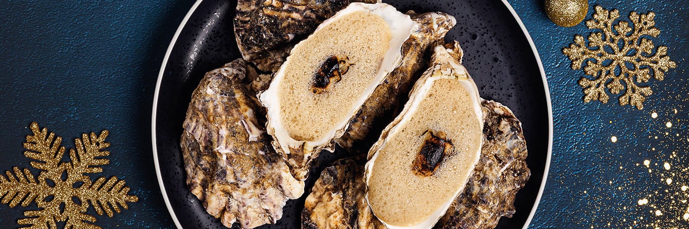 Recette de chef - Huître de Camargue grillée, émulsion artichaut barigoule