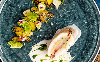Recette de viande - Sole farcie aux gamberonis, poireau et choux de Bruxelles en déclinaison