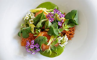 Recette de chef – La truite de mer, molé végétal, sumac et paprika - Tourteaux