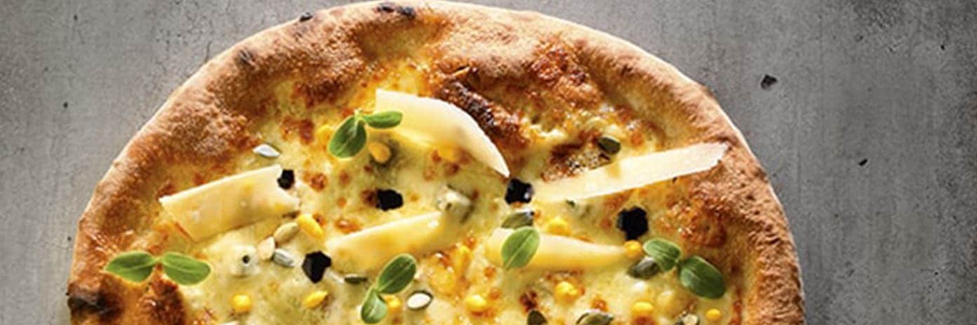 Recette de chef - Pizza gorgonzola potimarron pecorino - Franck Castelli