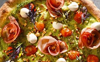 Recette de chef - Pizza pesto brocoli coppa - Franck Castelli
