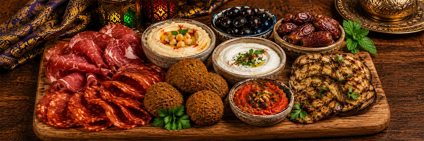 Recette de planches apéritives – Planche orientale mixte
