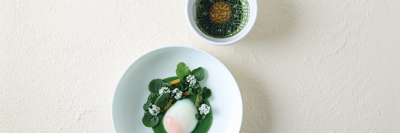 Recette de chef - Œuf cuisson parfaite, cresson et poutargue – Michael Fulci – 2026