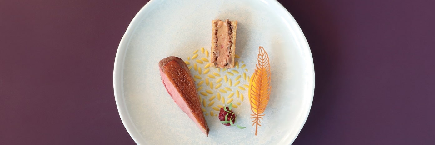 Recette de chef - Canettes des Dombes et compressé de cuisses confites - David Lachavannes