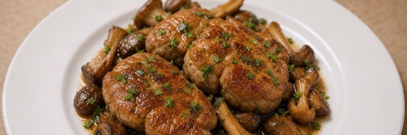 Recette de chef - Poêlée de ris de veau aux champignons