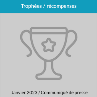 Communiqué de presse - Trophées/récompenses - Janvier 2023