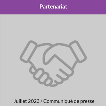 Communiqué de presse - Partenariat - Juillet 2023