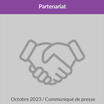 Communiqué de presse - Partenariat - Octobre 2023