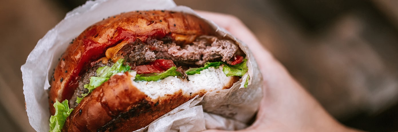 Emballage comestible et burger