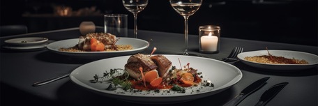 Plats d'un menu découverte d'un restaurant