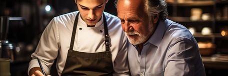 Un père transmet à son fils