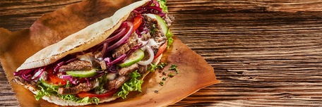 Kebab en gros plan