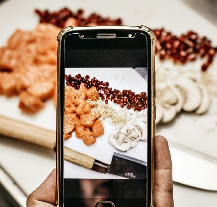 Prise de photo pour les réseaux sociaux