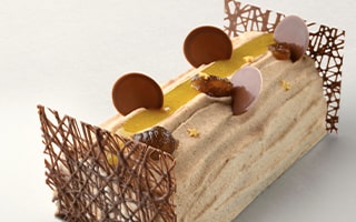Recette de Chef - Philippe Rigollot - Bûche marron poire yuzu