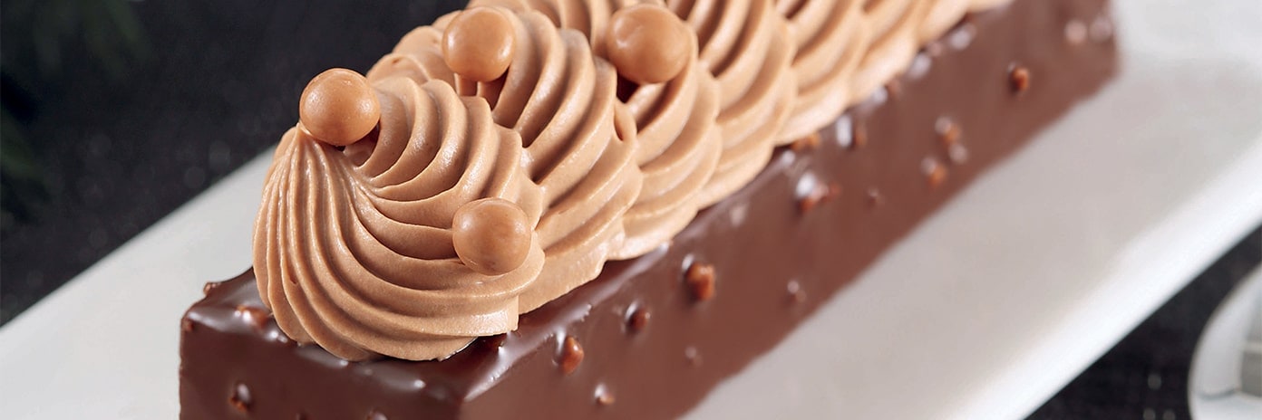 Recette de Chef - Bûchette brownie chocolat chantilly