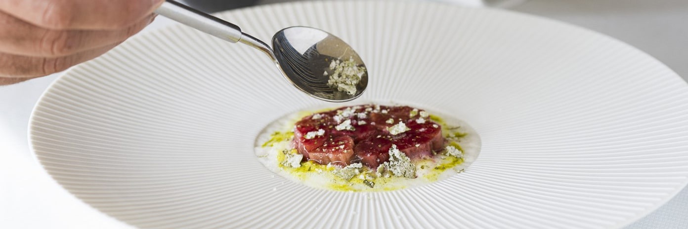 Recette de chef - Rhubarbe, agastache et Martini - Yannick Piotrowski