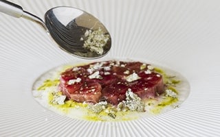 Recette de chef - Rhubarbe, agastache et Martini - Yannick Piotrowski