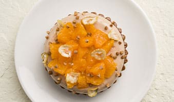 Tartelette marron et clémentine 