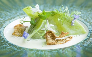 Recette de Chef - Raviole artichaut, chèvre, citron, coriandre