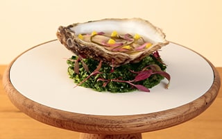 Recette de chef - Huître en fine gelée pomme verte - wasabi - JF Bury