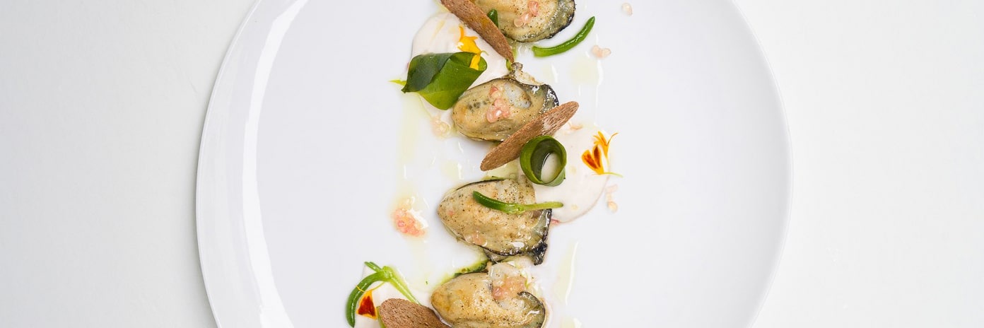 Recette de chef - Huîtres plancha cornichon  - Quentin-Ledeunff
