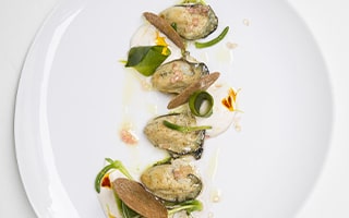 Recette de chef - Huîtres plancha cornichon  - Quentin-Ledeunff