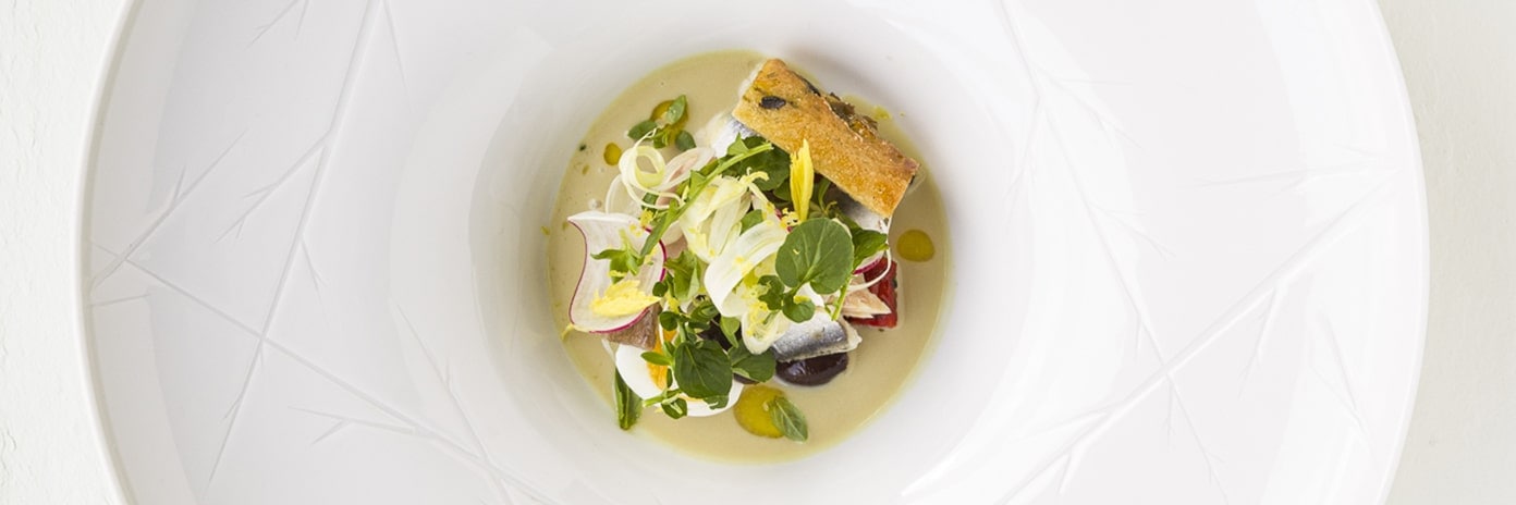 Recette de chef - Pan bagnat, sucs d’anchois et citron - Mickaël Tourteaux