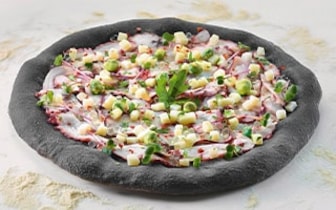 Recette de Chef - Pizza 'Pulpo' au poulpe et à l'encre de seiche
