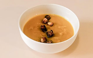Recette de chef - Crème de butternut et croûtons